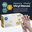 MedPride Vinyl Exam Gloves 4 Mil Thick Non-Sterile Powder Free - 100/box, Case of 10 (1000 count)