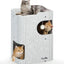 Made4Pets 2-Story Indoor Cat House Cube Bed Tunnel Condo