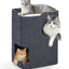 Made4Pets 2-Story Indoor Cat House Cube Bed Tunnel Condo