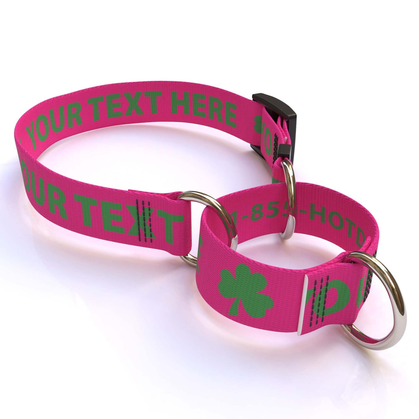Personalized Martingale Collar with Name - Solid Colors