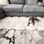 PupRug® Runner Faux Fur Memory Foam Dog Bed - Curve White with Brown Accents