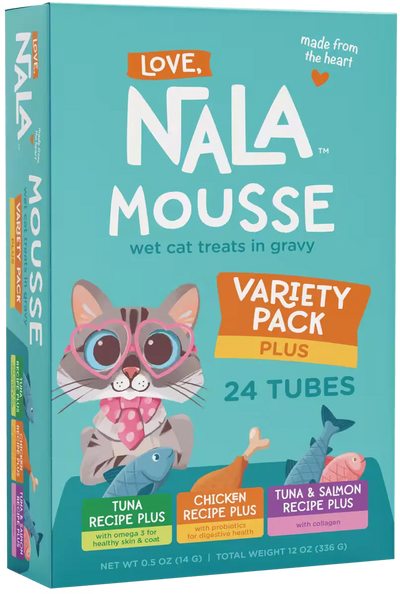 Variety Pack Mousse Treats Plus recipes, Pack of 24 Tubes