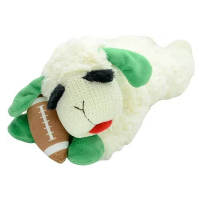 Multipet Tailgate Lamb Chop w/ Football Dog Toy, 6.5"