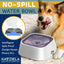 Katziela No Spill Dog & Cat Water Bowl - 35oz Slow Feeder, No Drip, Non-Slip Design