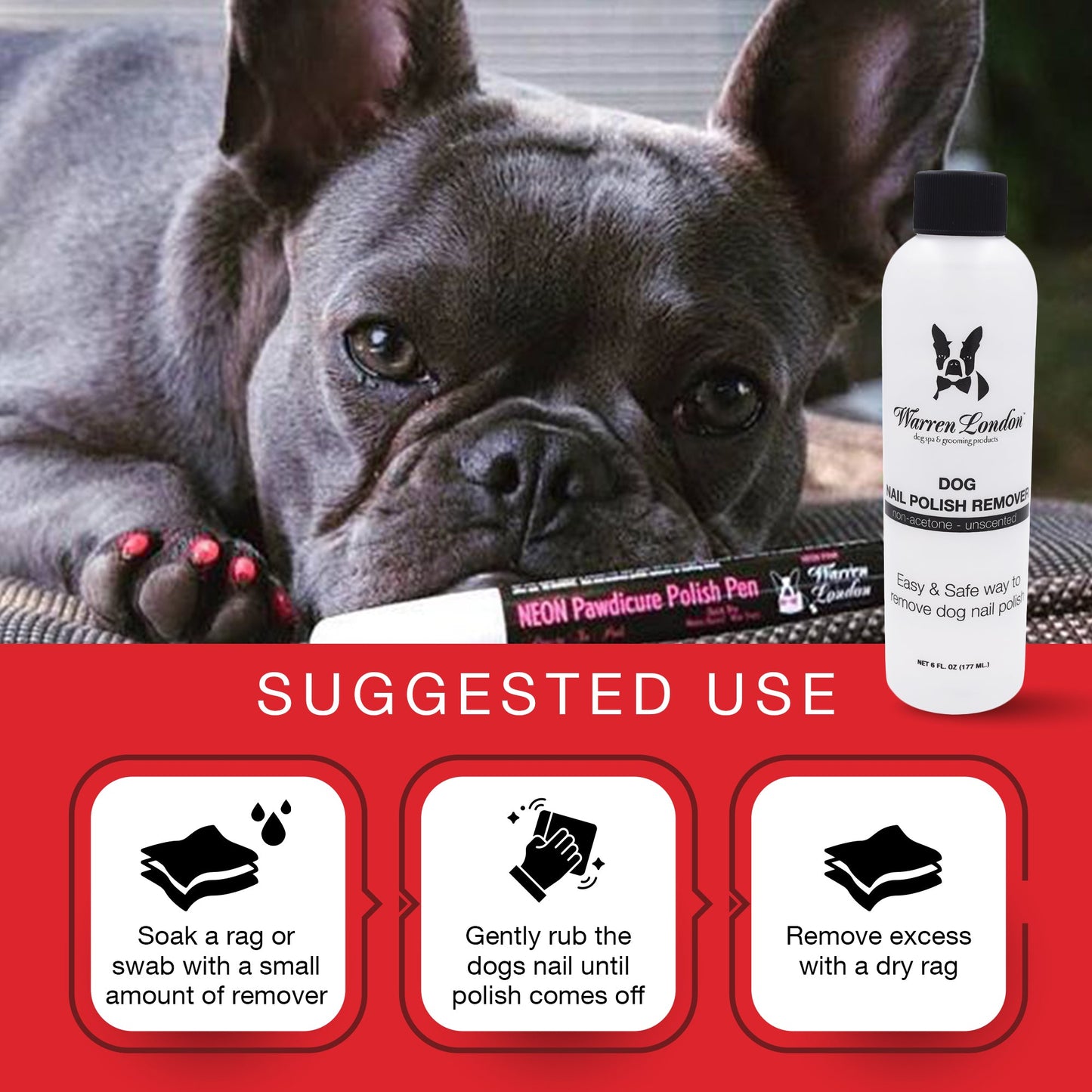Dog Nail Polish Remover - Non Acetone