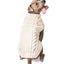 Natural Cable Knit Dog Sweater