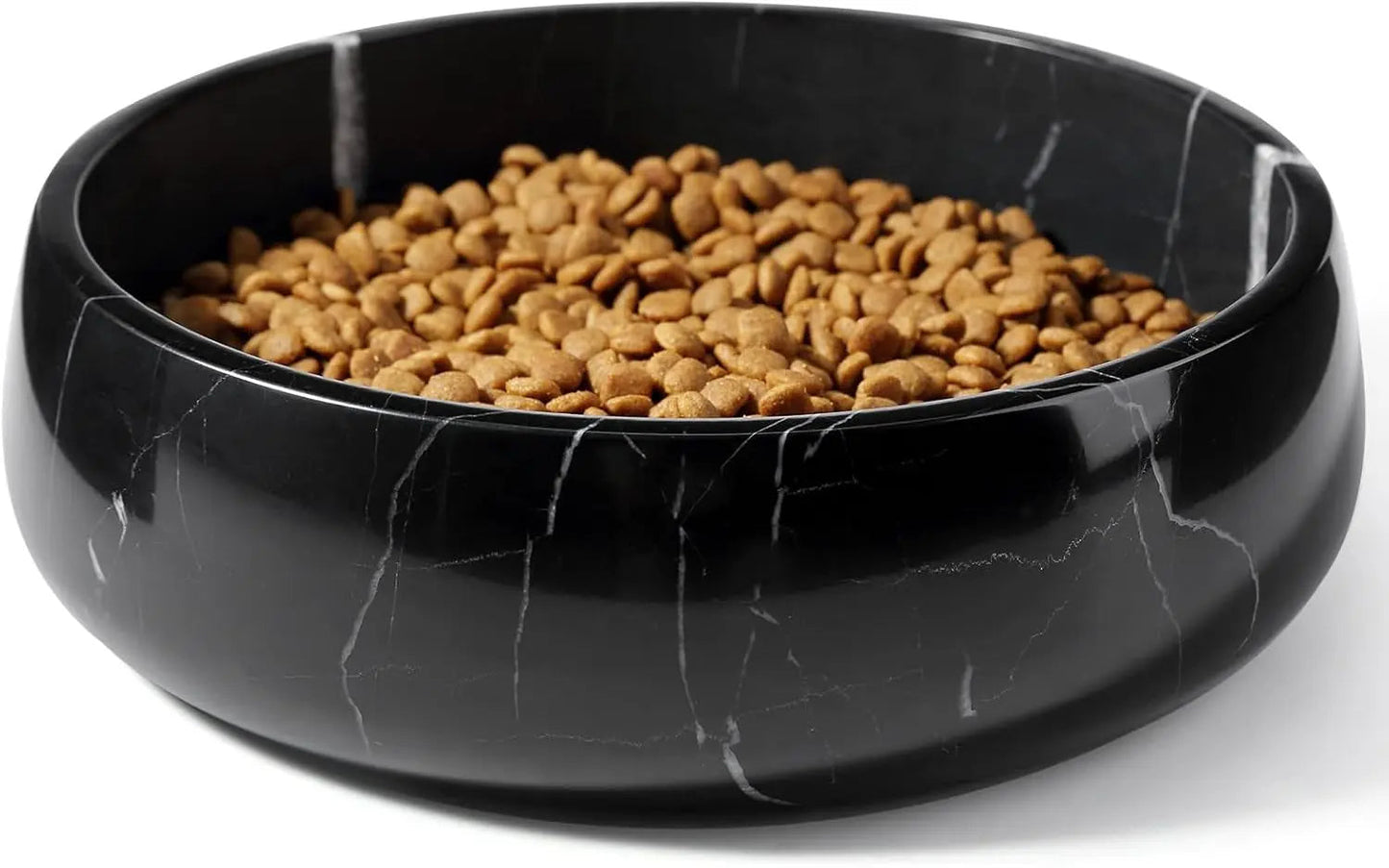 Natural Marble Dog & Cat Bowl | Weighted Non-Slip Pet Food & Water Dish