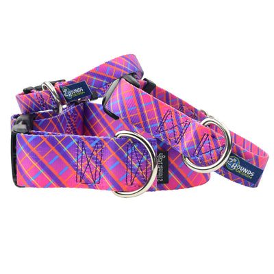 Neon Sunrise Pink Plaid Dog Collar – EarthStyle