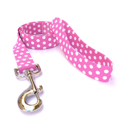 Pink Polka Dot Dog Leash