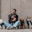 Reversible Dog Vest Jacket -  Red Brown
