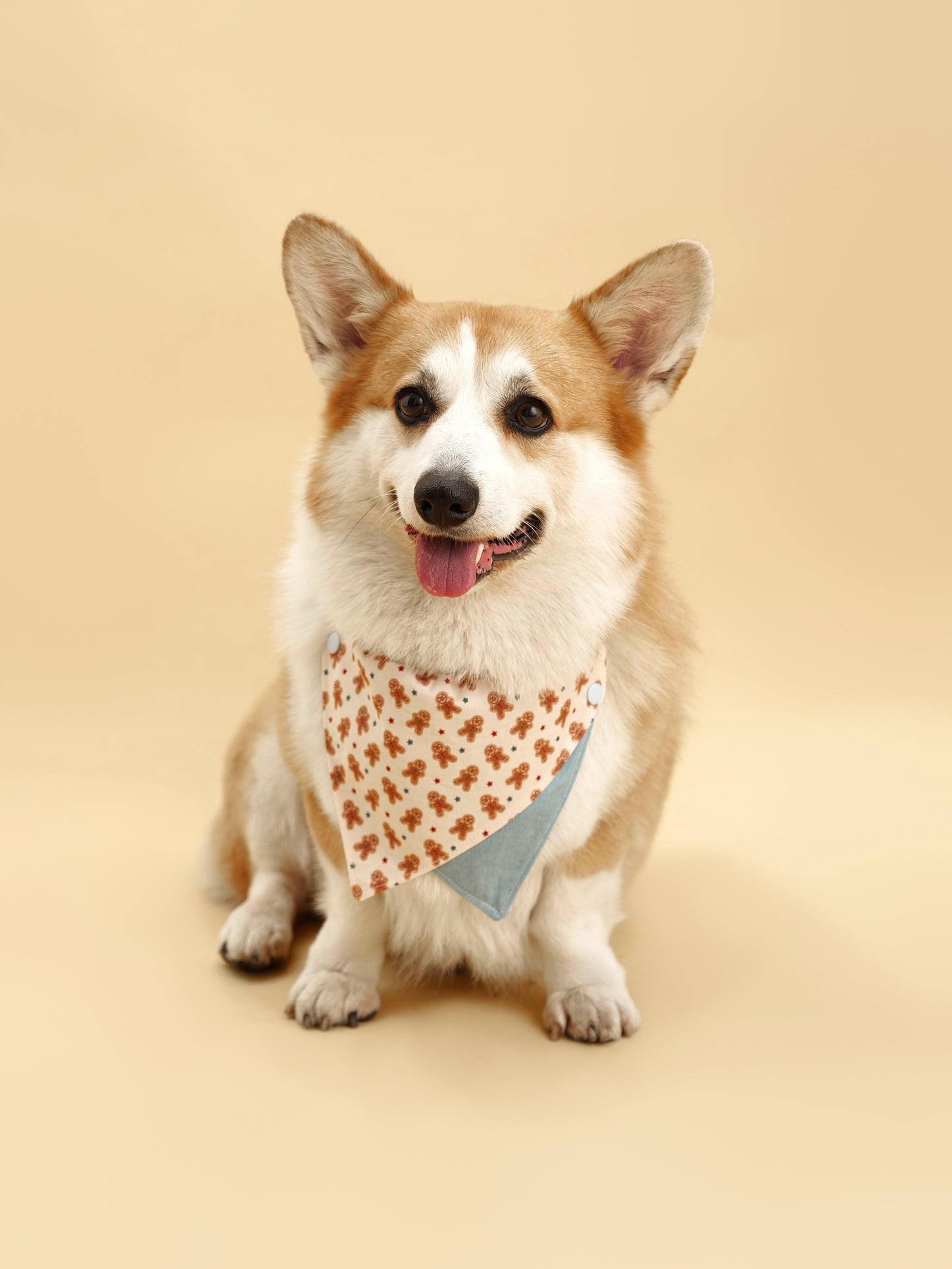 Gingerbread Man Joy Handmade Bandana