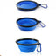 Single Blue Silicone Collapsible Travel Bowl - 12oz