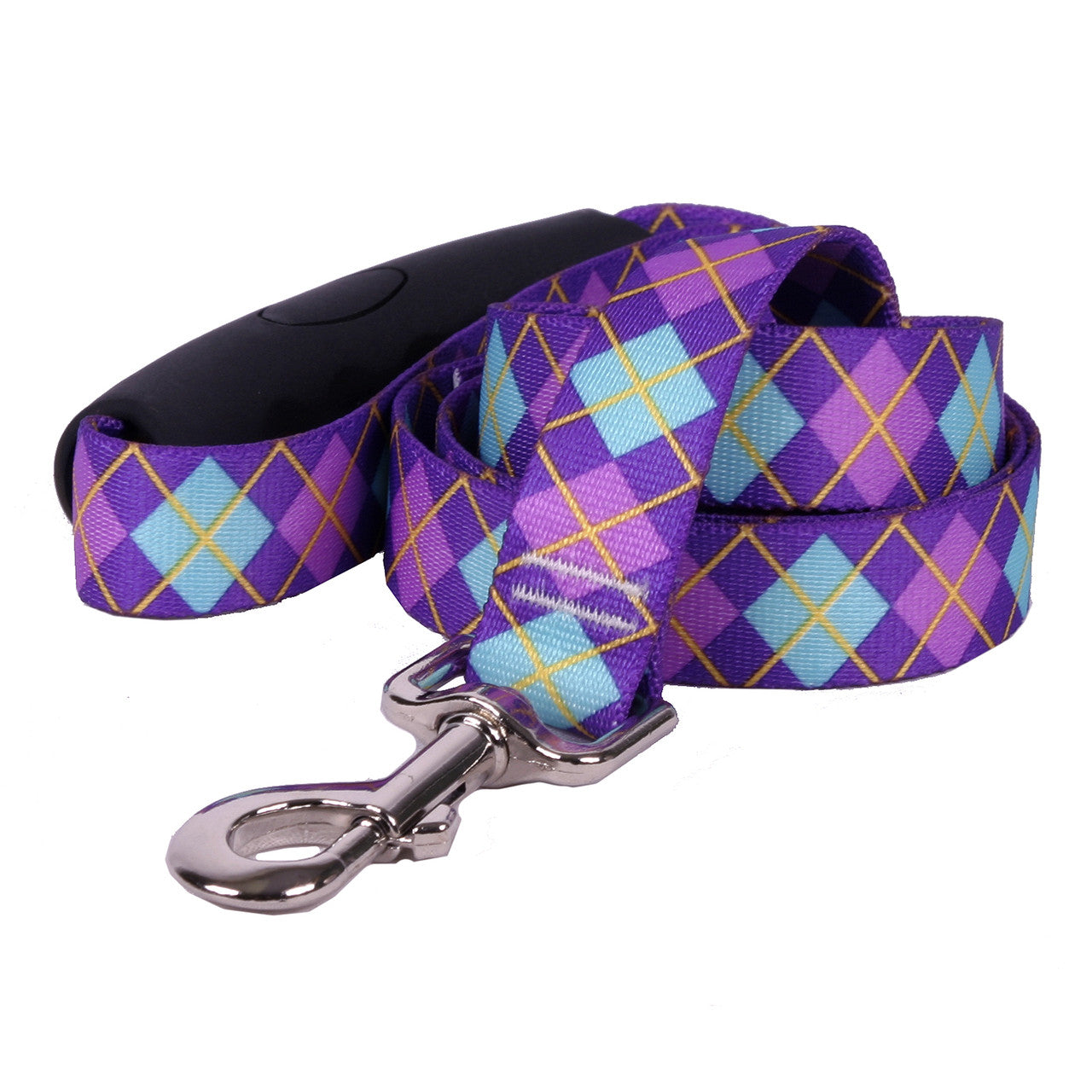 Purple Argyle Dog Leash