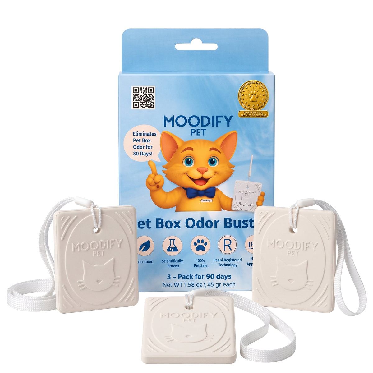 MoodifyPet Cat Litter Box Odor Neutralizer — 3 Pack (Multi-Cat)