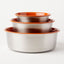 Slow Feeder Dog Bowl Orange - Anti Slip Stainless Steel