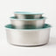 Slow Feeder Dog Bowl Teal - Anti Slip Stainless Steel