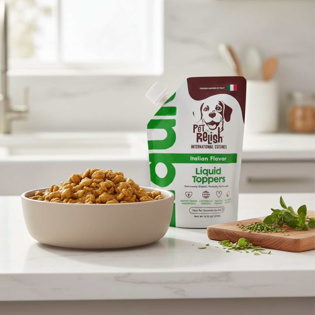 Pet Relish® Italian Flavor – Liquid Dog Food Topper