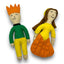 Prince and Princess Felt Dog Toys
