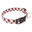 Pink and Brown Argyle Dog Collar
