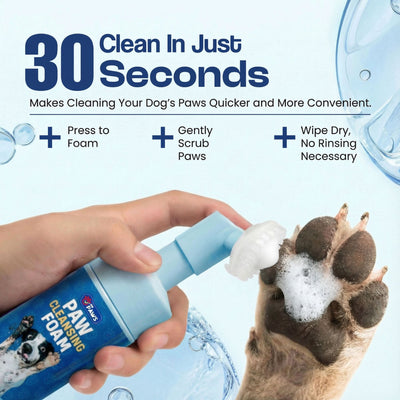 Paw Cleansing Foam Dog Paw Cleaner – Lick-Safe, Hydrating Formula with Built-In Brush Head