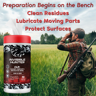 Invisible Hunter CLP Gun & Bow Cleaner/Lubricant/Protectant Wipes