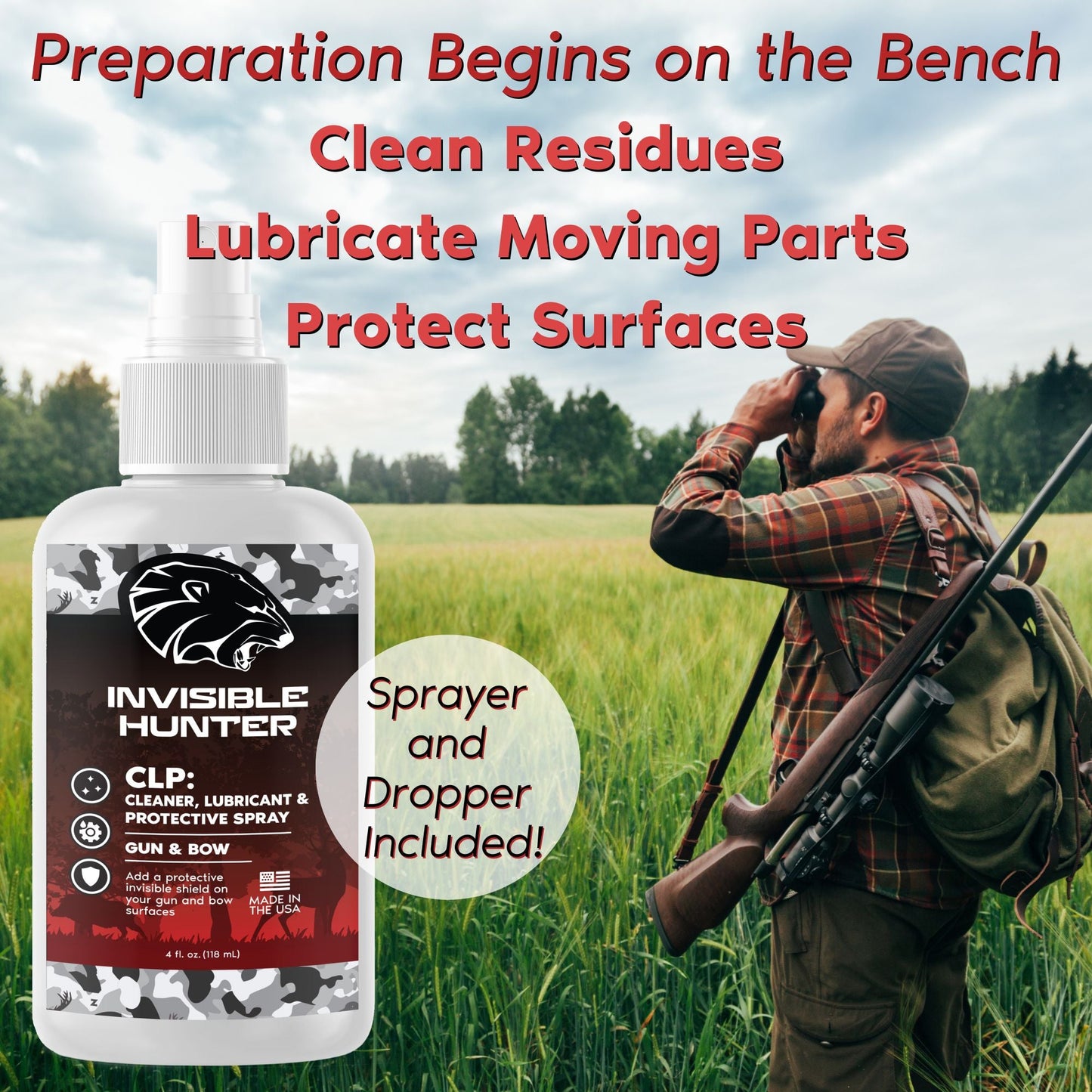 Invisible Hunter CLP Gun & Bow Cleaner/Lubricant/Protectant 4oz Spray
