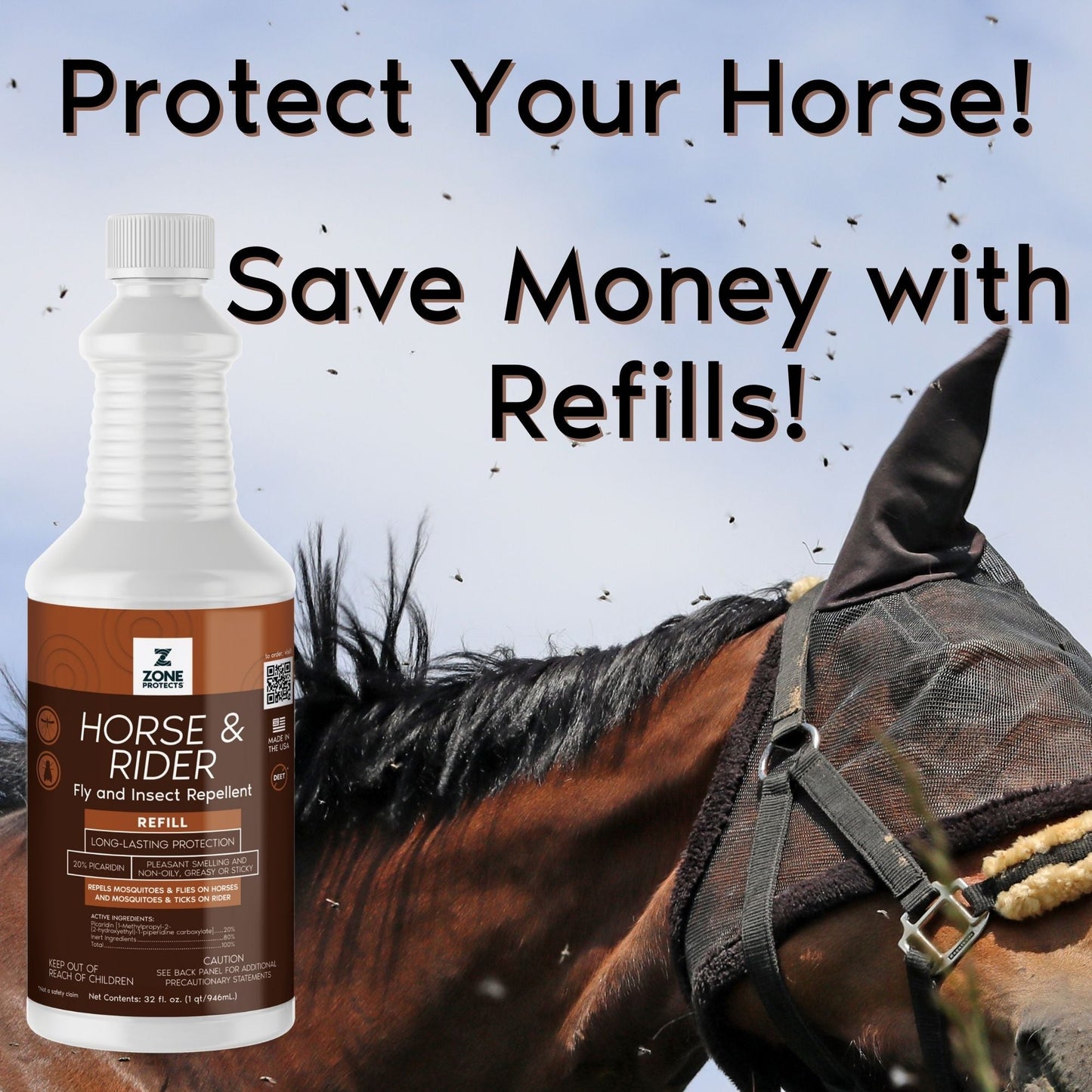 Horse & Rider Fly & Insect Repellent Refill, 32oz