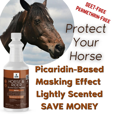 Horse & Rider Fly & Insect Repellent Spray-Refill, 32oz Bundle