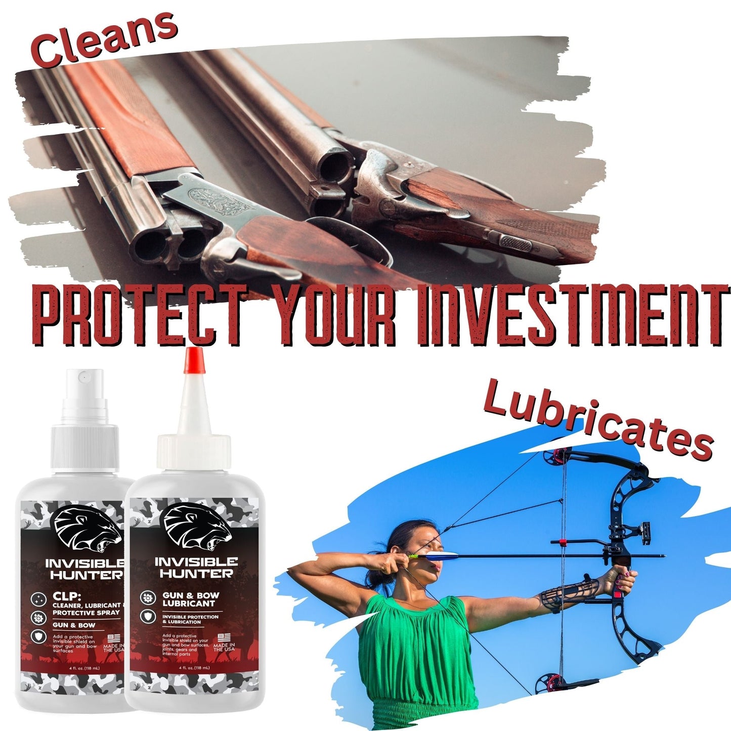 Invisible Hunter Gun & Bow Lubricant 4oz Twist Top