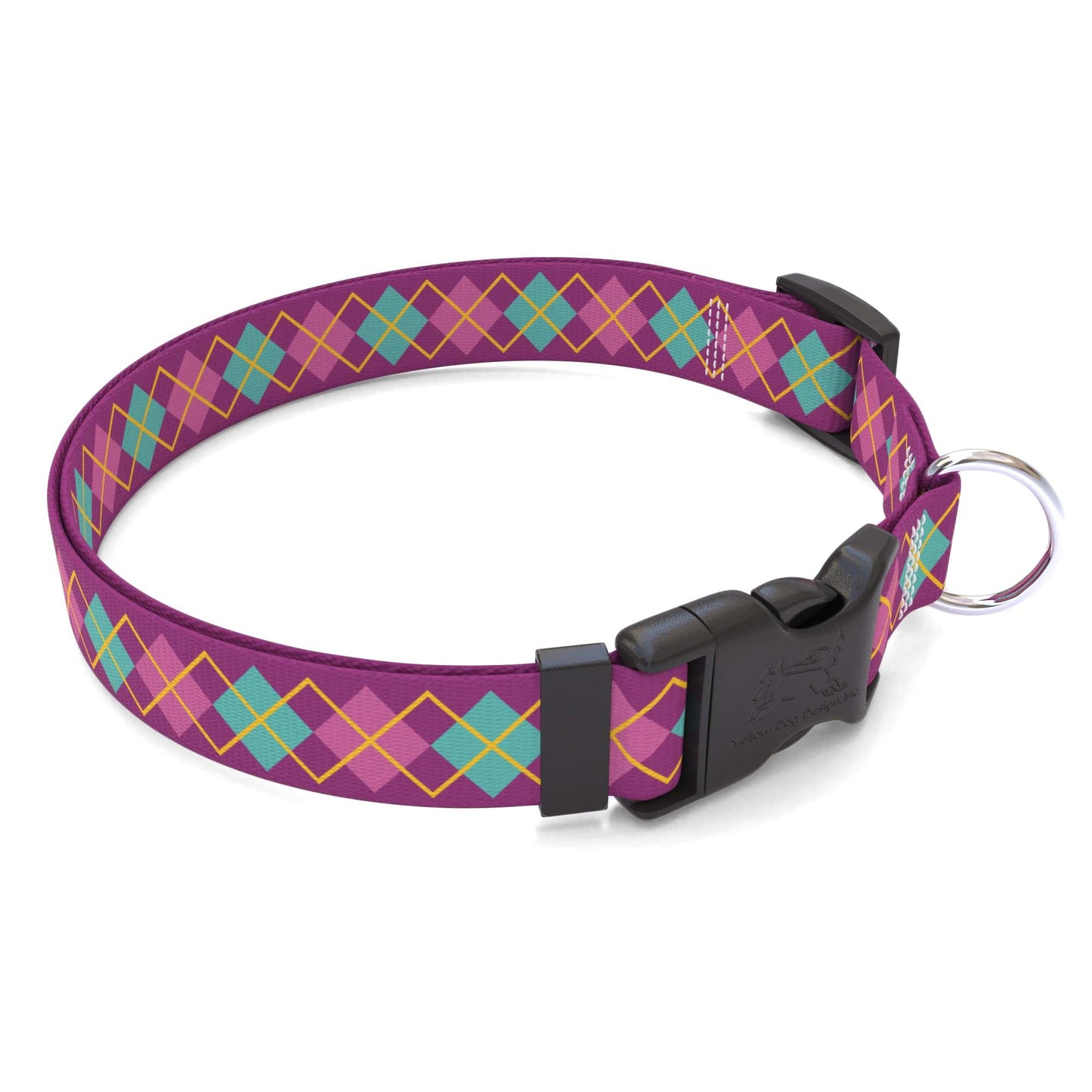 Purple Argyle Dog Collar