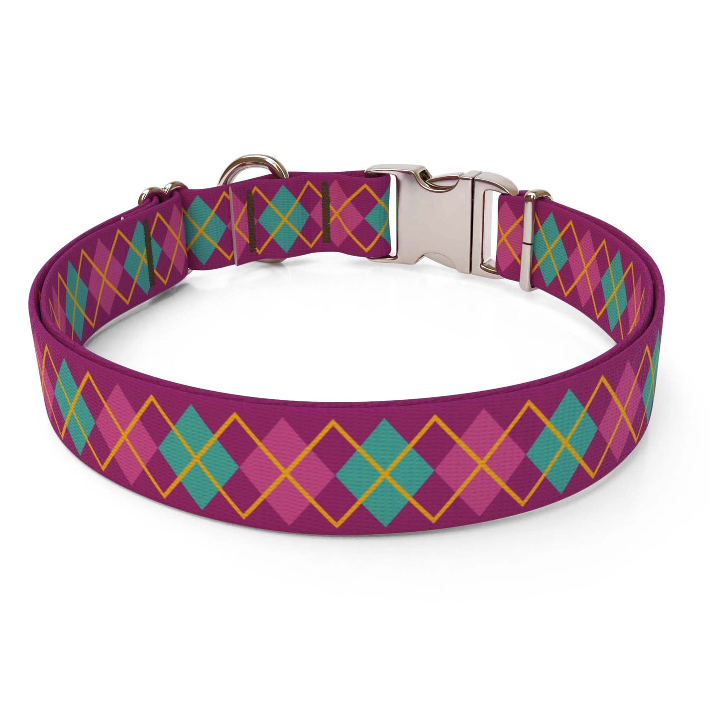 Purple Argyle Dog Collar