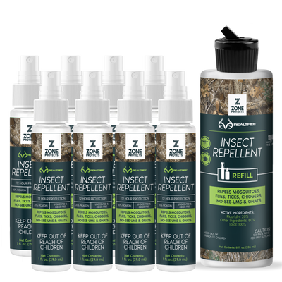 Zone Realtree Hunter's Pack Insect Repellent Spray, 1oz Case + Refill