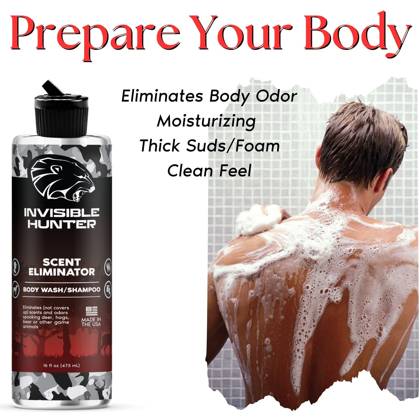 Invisible Hunter Scent Eliminator Shampoo/Body Wash