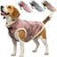 Retro Aviator Dog Jacket Faux Leather Sherpa Coat XS-3XL Winter