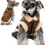 Retro Aviator Dog Jacket Faux Leather Sherpa Coat XS-3XL Winter