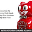 Retro Red Kitchen Edition Kit-Cat Klock