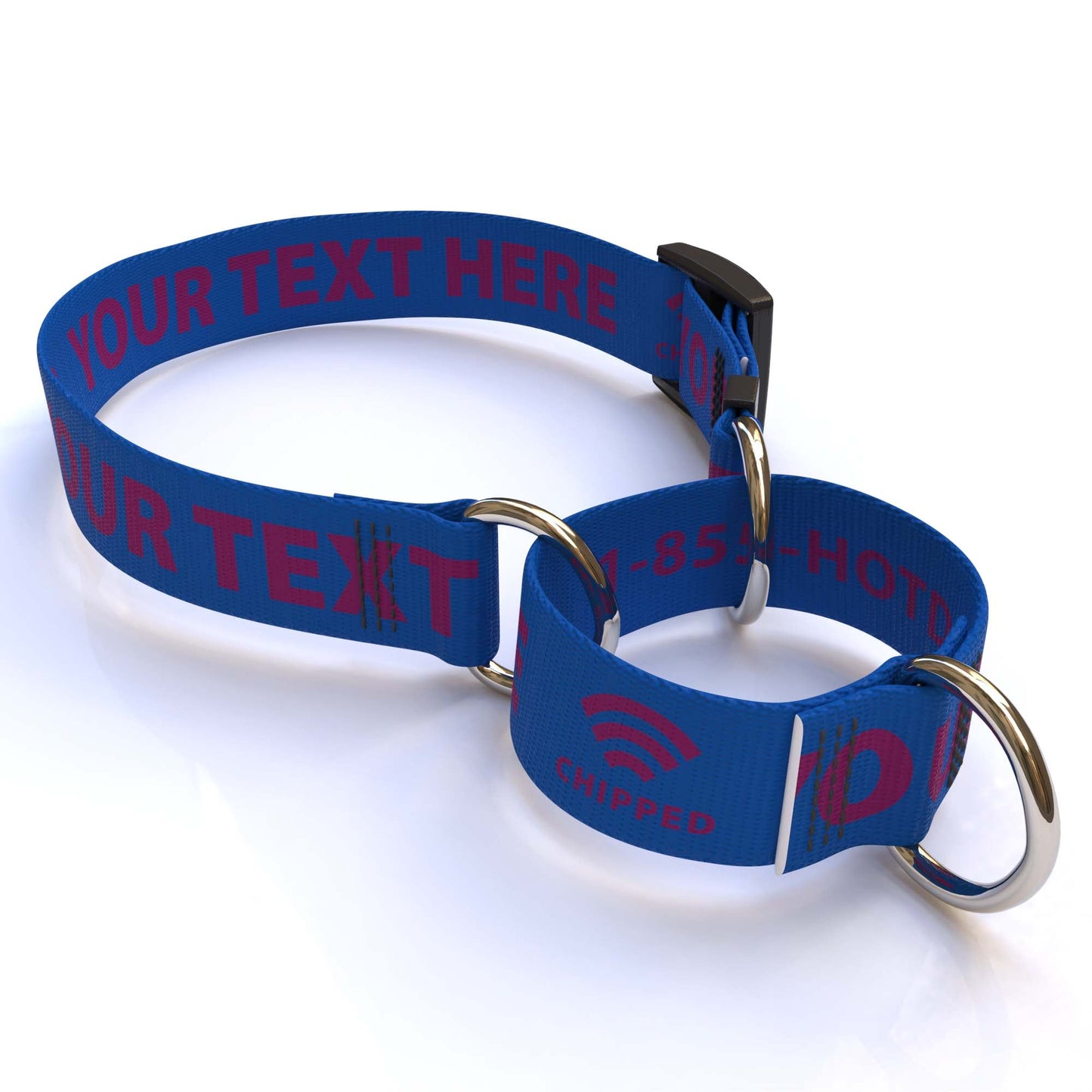 Personalized Martingale Collar with Name - Solid Colors