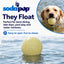 Glow in the Dark Glitter Ball 2-Pack Dog Toy | Soft PUP-X Rubber Floating Fetch Ball with Treat Dispenser | USA Made