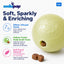 Glow in the Dark Glitter Ball 2-Pack Dog Toy | Soft PUP-X Rubber Floating Fetch Ball with Treat Dispenser | USA Made