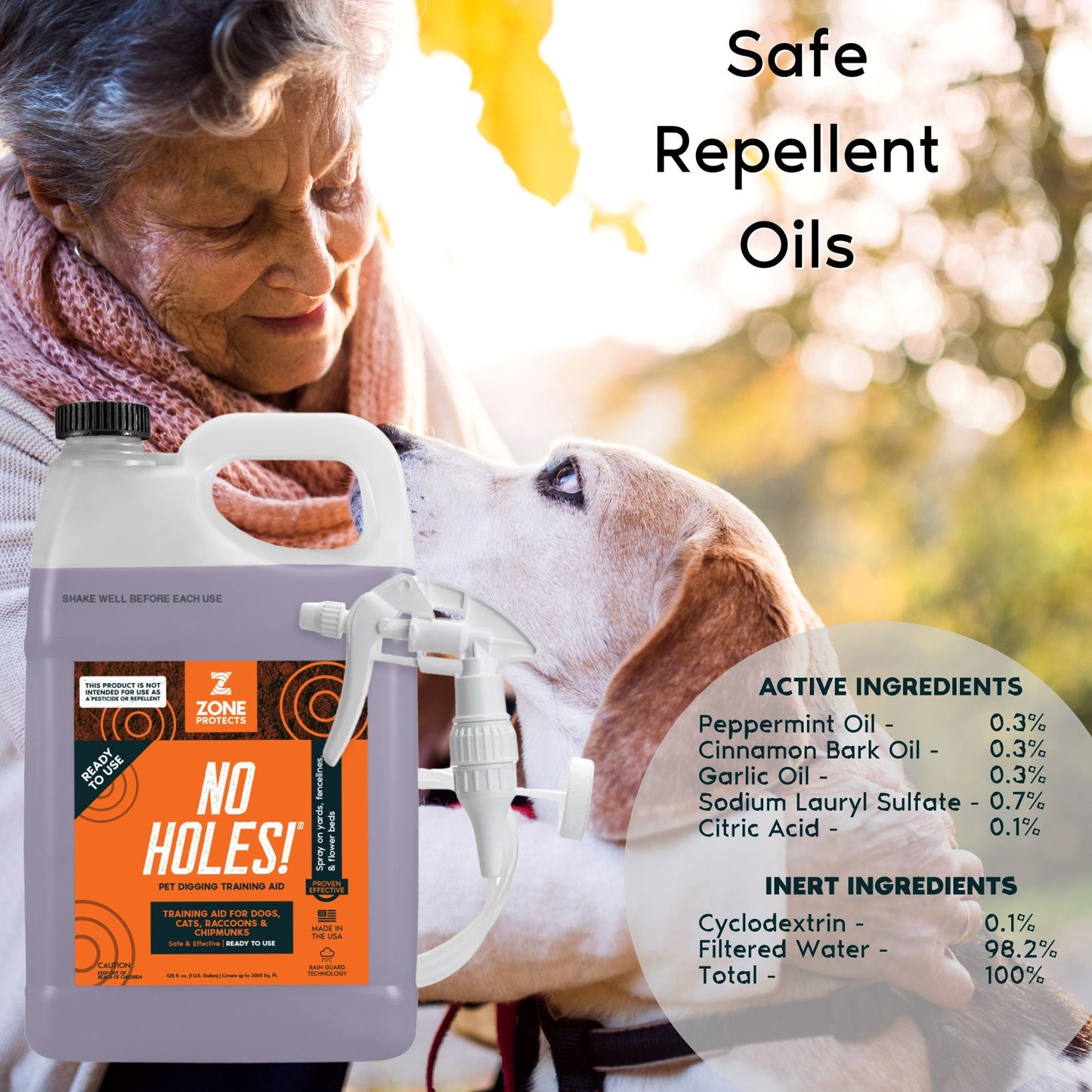 No Holes! Digging Prevention Concentrate/Gallon Trigger Sprayer