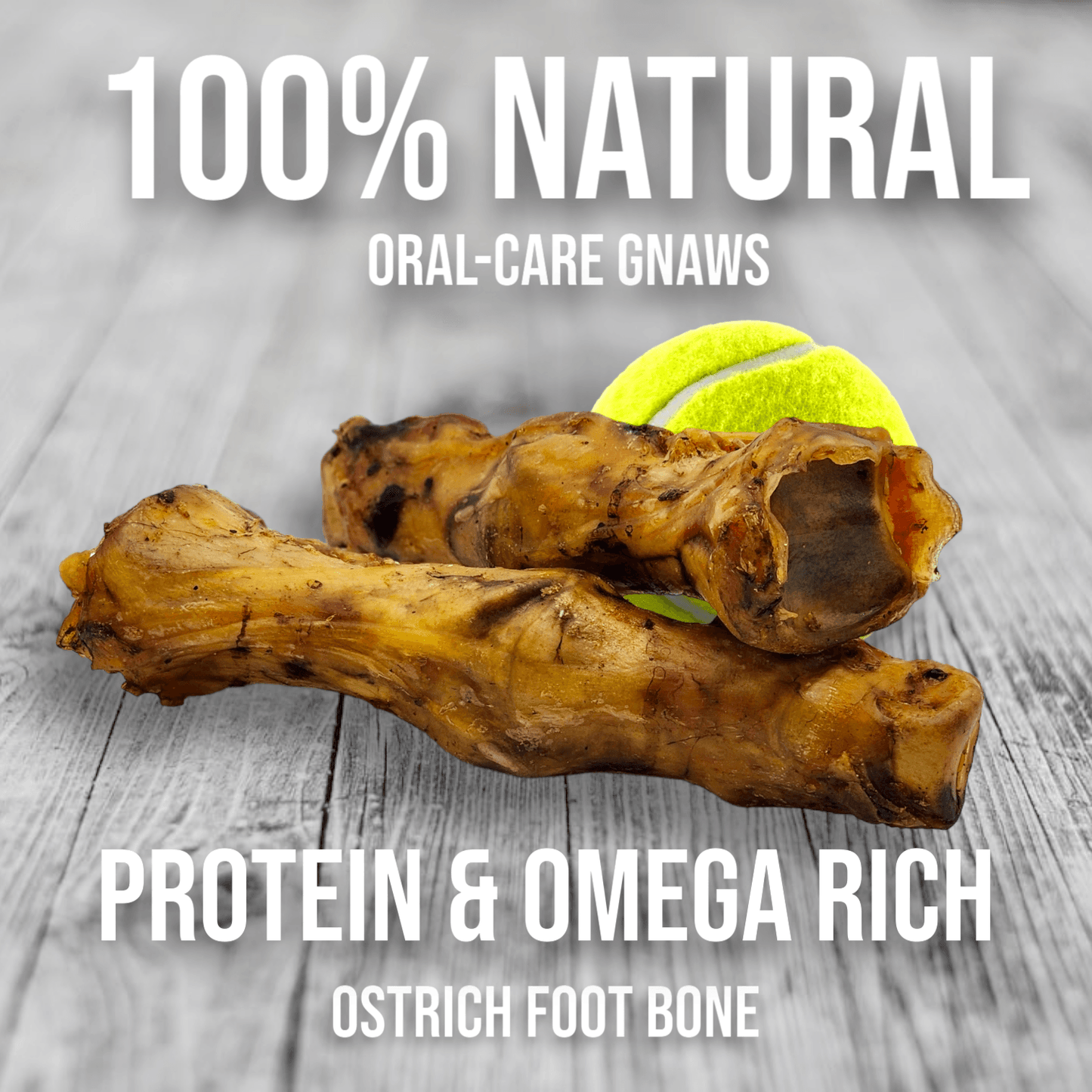 Ostrich Foot Bone (7" x 3.5"): The Flavorful & Long-Lasting Chew for Small to Medium Dogs