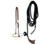 Tahoe 3/8" Bosal with Leather Hanger and Ferrules – Complete Equestrian Set with 23 Ft Quality Rope Mecate & Horsehair Tassel
