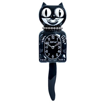 Retro Black Lady Kitchen Edition Kit-Cat Klock