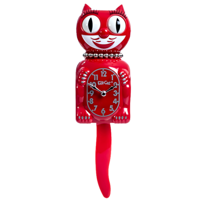Retro Red Lady Kitchen Edition Kit-Cat Klock