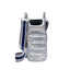 Navy/Gray Strap with Silver Hardware