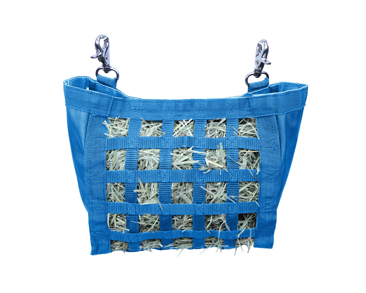 CuteNFuzzy Rabbit & Guinea Pig Hay Bag Feeder with Super Tough Bottom® Design | 35 Ultra Slow Feed Openings | Small 10.5" x 9" x 5" Front Web Hay Feeder | Less Waste, Cleaner Cage | Made in USA Design