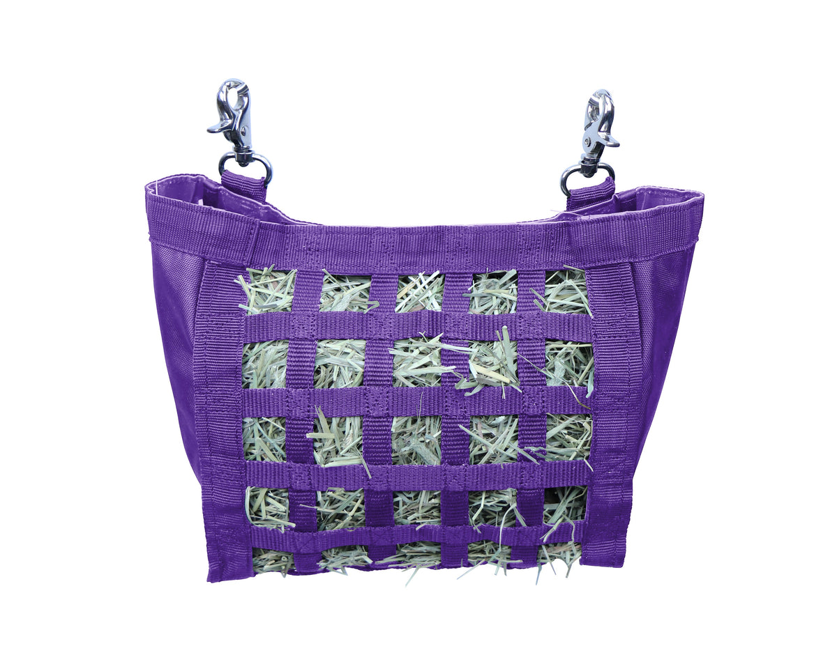 CuteNFuzzy Rabbit & Guinea Pig Hay Bag Feeder with Super Tough Bottom® Design | 35 Ultra Slow Feed Openings | Small 10.5" x 9" x 5" Front Web Hay Feeder | Less Waste, Cleaner Cage | Made in USA Design