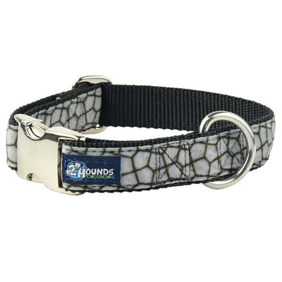Soho Loft Black & Gray Velvet Essential Dog Collar