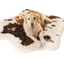 PupRug® Animal Print Memory Foam Dog Bed - Brown Faux Cowhide