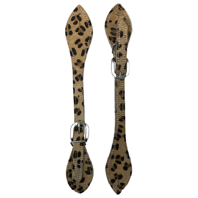 Tahoe Animal Print Hair-On Western Spur Straps for Daily Use for Horse Riding Pair 4 Designs to Choose From